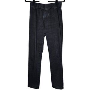 ⚡️Soft Surroundings Size Medium Washed Black Pull On Straight Leg Jeans Pants